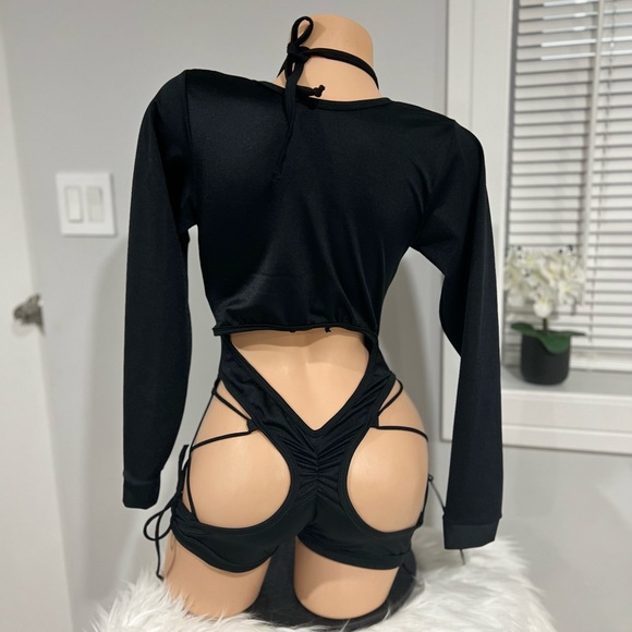 Exotic dancer wear black romper - Picture 2 of 2